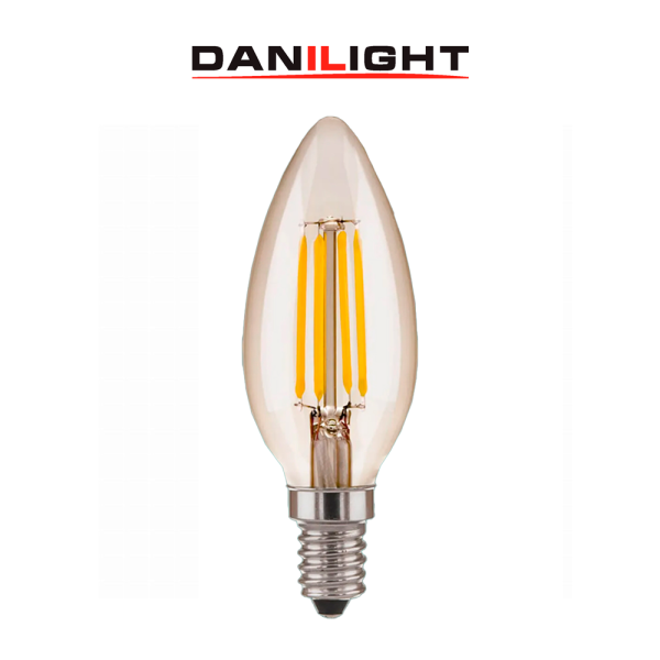 DLL-C35-10 | Светодиодная лампа филамент свеча DANILIGHT 10Вт 4000К
